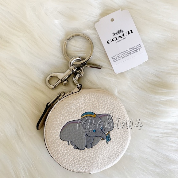 NWT Coach x Disney Round Leather Coin Case Pouch - Picture 6 of 6